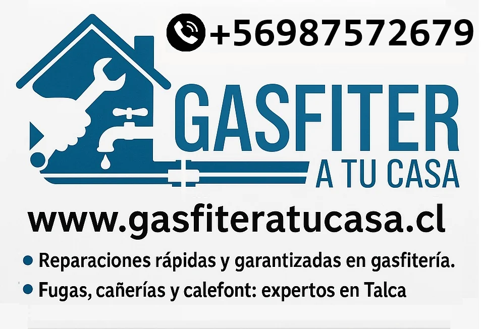 Gasfiter a tu casa: teléfono +56 9 8757 2679, web gasfiteratucasa.cl, reparaciones de gasfitería en Talca